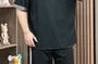 Short-Sleeve Crewneck Two Tone T-Shirt