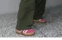 Elastic Waist Plain Two-Way Cargo Pants