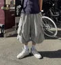 Drawstring-Hem Shirred Cargo Jorts
