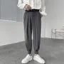 High Waist Plain Harem Cargo Pants