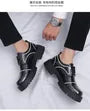 Two Tone Lace-Up Platform Derby Shoes