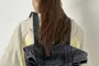 Washed Panel Denim Backpack Tote