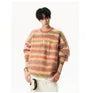 Crew Neck Gradient Striped Sweater