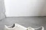 Genuine Leather Platform Panel Sneakers