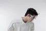 Crew Neck Plain Zip Detail Sweater
