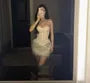 Plain Lace Corset Tube Top / Low Waist Faux Fur Mini Skirt