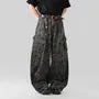High Waist Camouflage Print Wide Leg Cargo Pants
