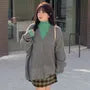 [XL-2XL] V-Neck Ribbed Cardigan