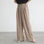 High Waist Plain Wide Leg Pants