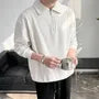 Collared Plain Ribbed Half Zip Sweatshirt