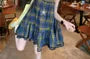 Spaghetti Strap Plaid Ruffle Mini A-Line Dress