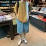 Short-Sleeve Round Neck Color Block T-Shirt