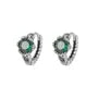 Sterling Silver Rhinestone Huggie Earring / Set