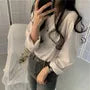 Long-Sleeve Round Neck Plain Tee