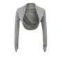 Long-Sleeve Plain Knit Shrug