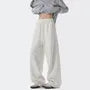 Drawstring Waist Plain Baggy Sweatpants
