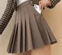 High Waist Plain Mini Pleated Skirt (Various Designs)