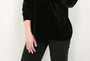 V-Neck Plain Velvet Sweatshirt
