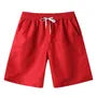 Drawstring Waist Plain Beach Shorts