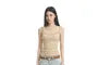 Plain Lace Trim Slim Fit Crop Camisole Top