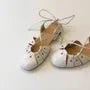 Studded Faux Leather Tie Back Flats