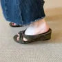 Wedge Heel Twisted Sandals