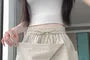 Elastic Waist Plain Mini Skort