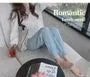 Ruffle Trim Square-Neck Long-Sleeve Blouse