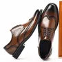 Lace-Up Wingtip Brogue Derby Shoes