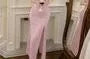 Sleeveless Sweetheart Neck Plain Slit Maxi Sheath Dress