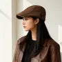 Corduroy Plain Newsboy Cap