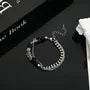 Faux Gemstone Bead Layered Stainless Steel Bracelet