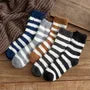 Striped Coral Fleece Socks