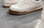 Genuine Leather Platform Panel Sneakers