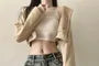 Mid Rise Washed Denim Hot Pants