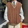 V-Neck Cable Knit Sweater Vest