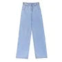 High-Waist Washed Wide Leg Jeans