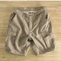Mid Rise Plain Cargo Shorts