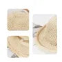 Fringed Trim Straw Bucket Hat