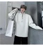 Long-Sleeve Rhinestone Glitter Polo-Neck Sweater