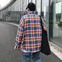 Long-Sleeve Plaid Pocket Detail Shirt