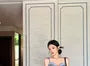 Mock Two Piece Bustier Top / Drawstring Waist Panel Wide Leg Pants