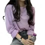 Long-Sleeve Round Neck Plain Tee