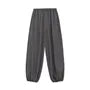 Elastic Waist Plain Cropped Harem Pants