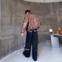 Two Tone Patchwork Denim Single-Breasted Jacket