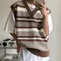 V-Neck Striped Sweater Vest