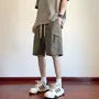 Plain Drawstring Cargo Shorts
