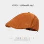 Plain Faux Suede Flat Cap