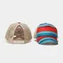 Mesh Panel Striped Baseball Cap
