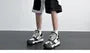 Mid Rise Two Tone Distressed Panel Jorts